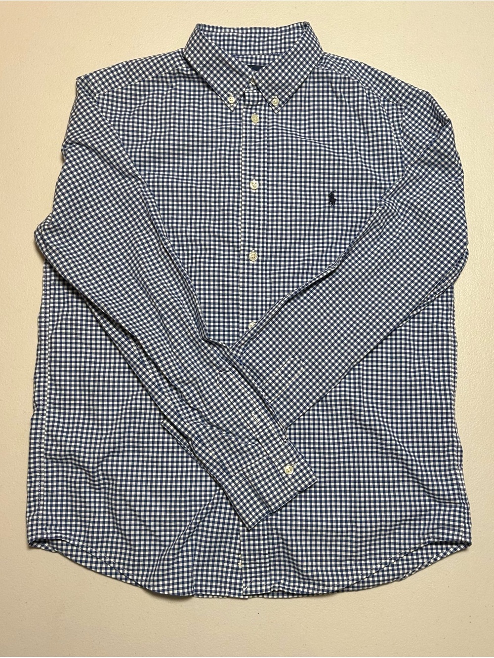 Polo by Ralph Lauren Boy’s Blue Check Button-Down Shirt - Size 18/20